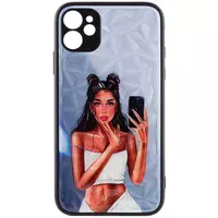 TPU+PC чехол Prisma Ladies для Apple iPhone 11 (6.1") Black in White