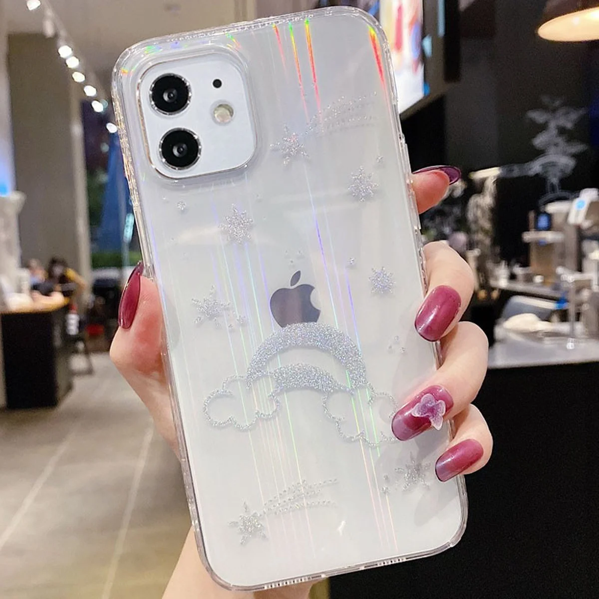 TPU+Glass чехол Aurora Space для Apple iPhone 11 (6.1") Радуга