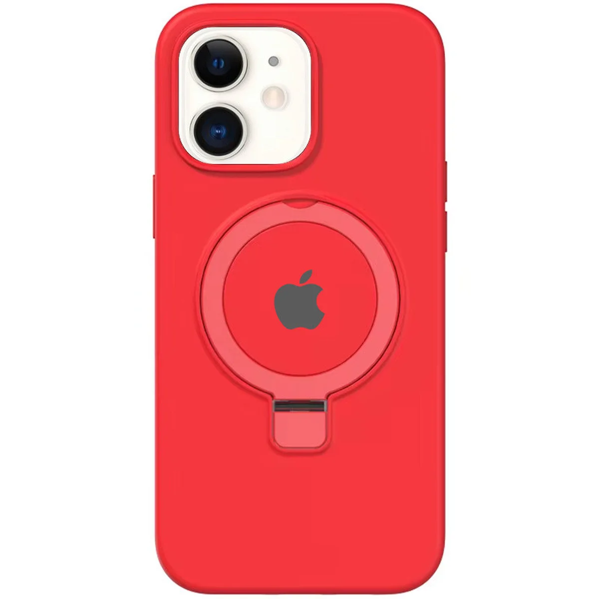 Чехол Silicone Case Full Protective with Ring для Apple iPhone 11 (6.1") Red