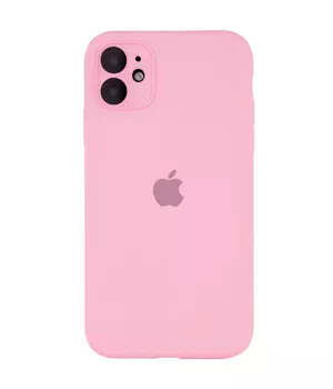 Чохол Silicone Case Square Full Camera Protective (AA) для Apple iPhone 11 (6.1 ") Рожевий / Light pink