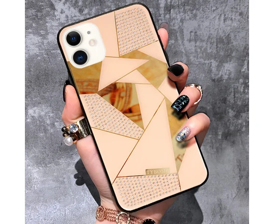 TPU + Glass чохол TYBOMB Shinig Miror для Apple iPhone 11 (6.1 ") Рожевий