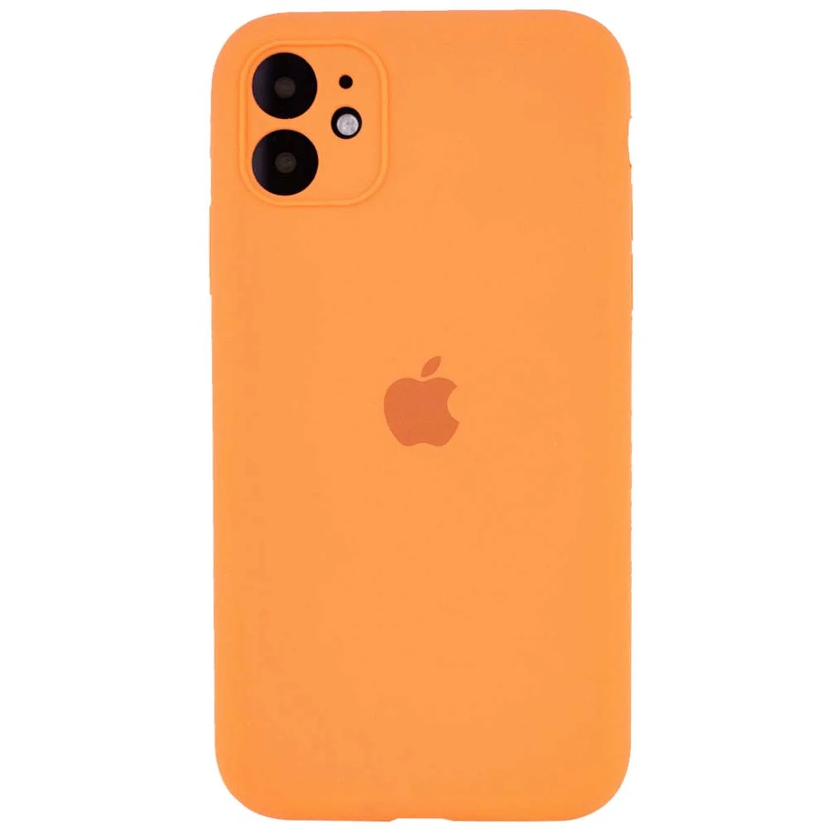 Чохол Silicone Case Square Full Camera Protective (AA) для Apple iPhone 11 (6.1 ") Помаранчевий / Bright Orange