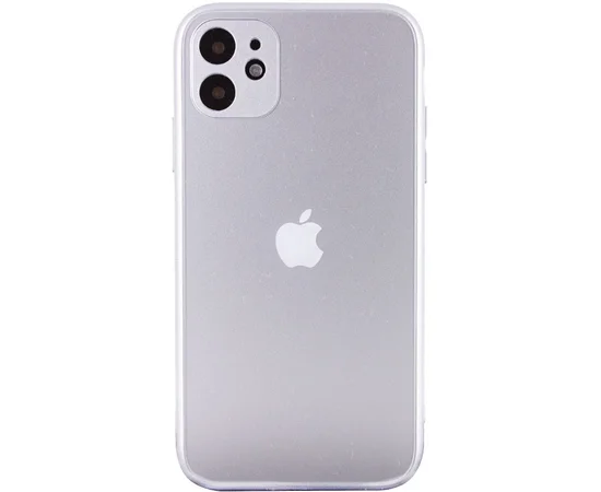 TPU+Glass чехол Matte Candy Full camera для Apple iPhone 11 (6.1") Белый