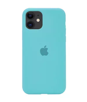 Чохол Silicone case (A) (з закритим низом) для Apple iPhone 11 (6.1 ") Бірюзовий / Marine Green