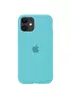 Чохол Silicone case (A) (з закритим низом) для Apple iPhone 11 (6.1 ") Бірюзовий / Marine Green