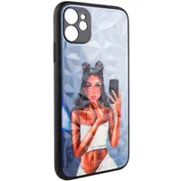 TPU+PC чехол Prisma Ladies для Apple iPhone 11 (6.1") Black in White