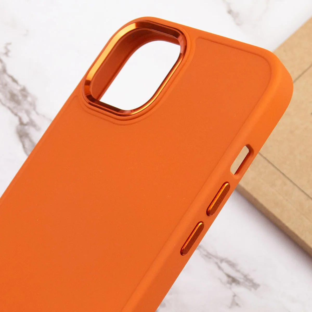 TPU чехол Bonbon Metal Style для Apple iPhone 11 (6.1") Оранжевый / Papaya