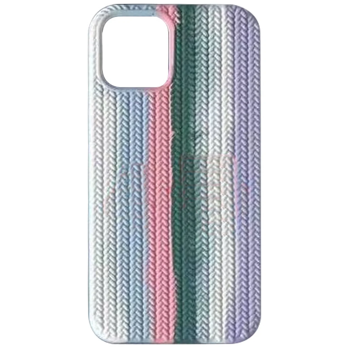 Чехол Silicone case Full Braided для Apple iPhone 11 (6.1") Белый / Сиреневый