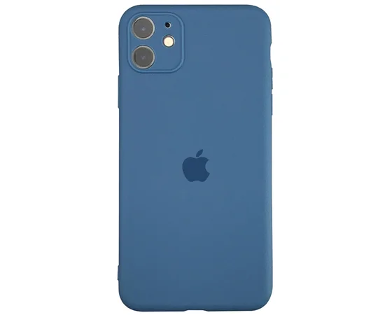 Чехол Slim Silicone case full protective для Apple iPhone 11 (6.1") Синий / Light Blue