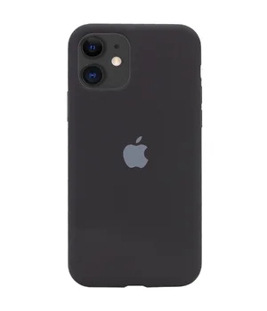Чохол Silicone case (A) (з закритим низом) для Apple iPhone 11 (6.1 ") Чорний / Black
