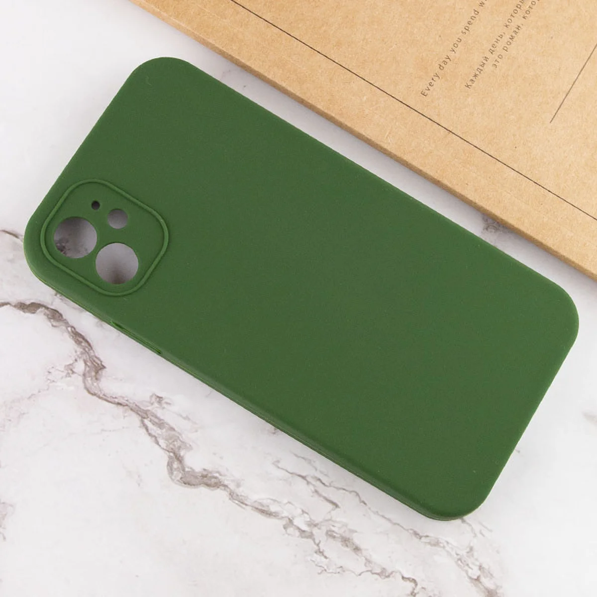 Чохол Silicone Case Lakshmi Square Full Camera для Apple iPhone 11 (6.1") Зелений / Army green