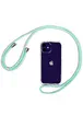 Чехол TPU Crossbody Transparent для Apple iPhone 11 (6.1") Бирюзовый