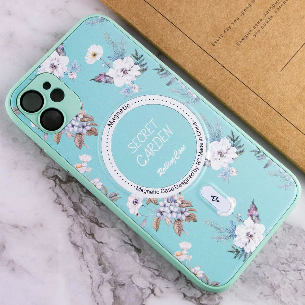 TPU+PC чехол Secret Garden with MagSafe для Apple iPhone 11 (6.1") Mint
