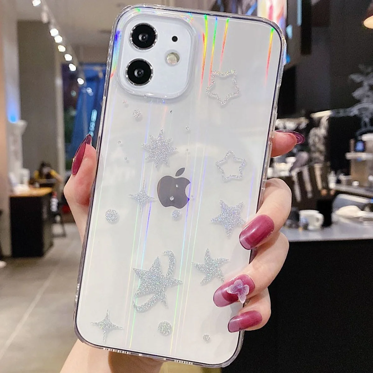 TPU+Glass чехол Aurora Space для Apple iPhone 11 (6.1") Звезды