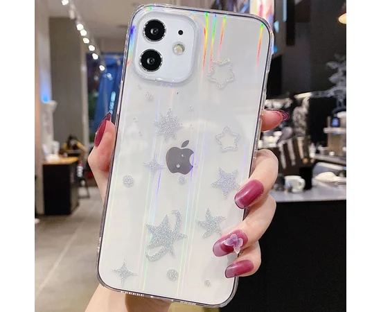 TPU+Glass чехол Aurora Space для Apple iPhone 11 (6.1") Звезды