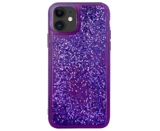 TPU+PC чехол Sparkle (glitter) для Apple iPhone 11 (6.1") Фиолетовый
