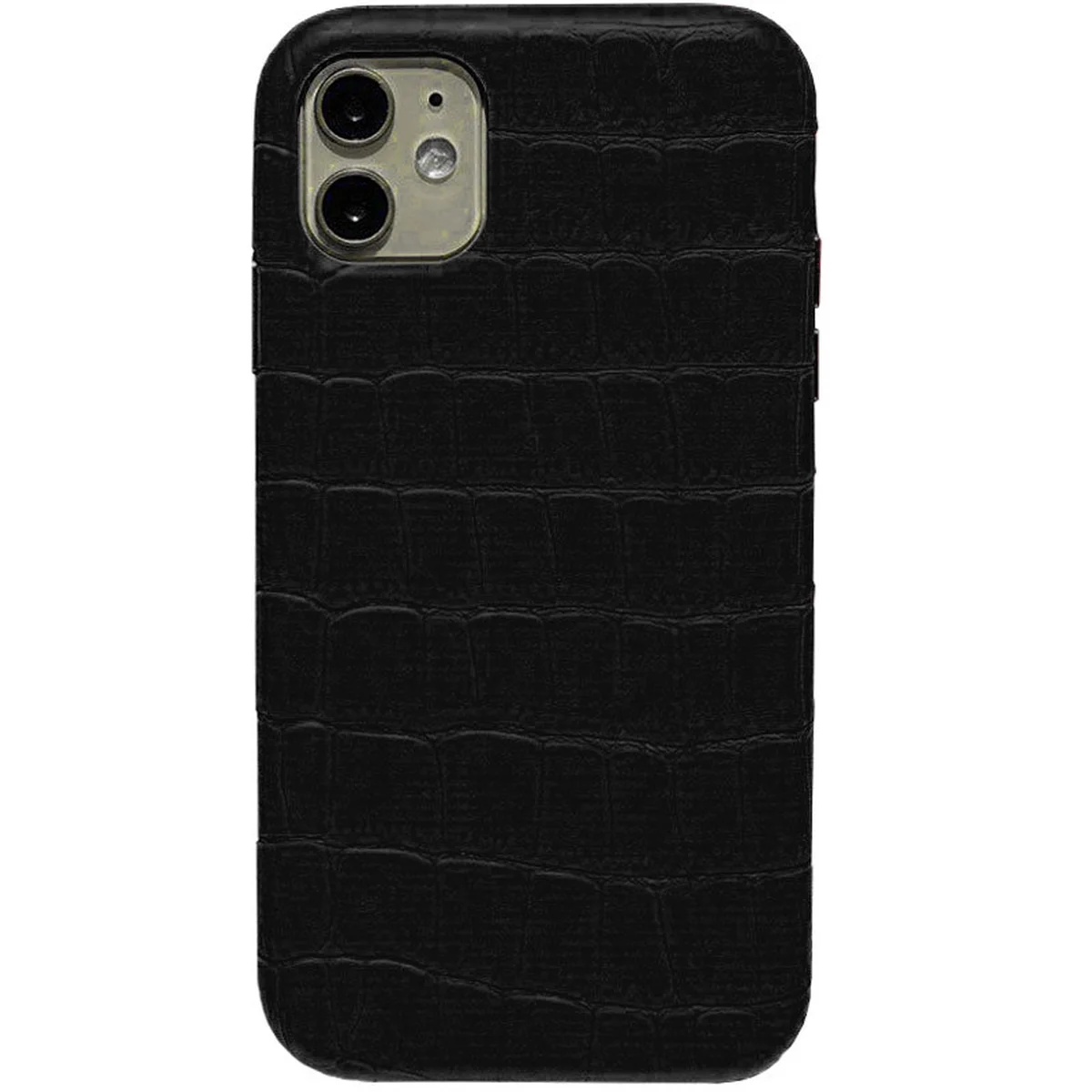 Кожаный чехол Croco Leather для Apple iPhone 11 (6.1") Black