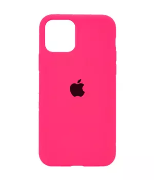 Чехол Silicone Case Full Protective (AA) для Apple iPhone 11 (6.1") Розовый / Barbie pink