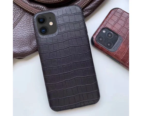 Кожаная накладка Epic Vivi Crocodile series для Apple iPhone 11 (6.1") Черный