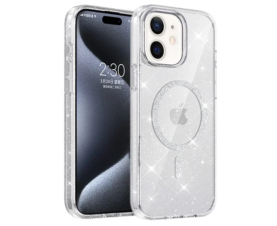 Чохол TPU Eclipse Sparkle (MagFit) для Apple iPhone 11 (6.1") Clear