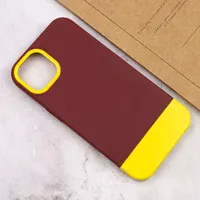 Чехол TPU+PC Bichromatic для Apple iPhone 11 (6.1") Brown burgundy / Yellow