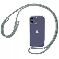 Чохол TPU Crossbody Transparent для Apple iPhone 11 (6.1 ") Зелений / Pine green
