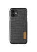 Кожаная накладка G-Case Crocodile Dark series для Apple iPhone 11 (6.1") Черный