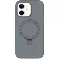 Чехол Silicone Case Full Protective NO LOGO with Ring для Apple iPhone 11 (6.1") Grey