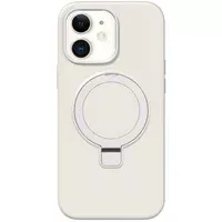 Чехол Silicone Case Full Protective NO LOGO with Ring для Apple iPhone 11 (6.1") White