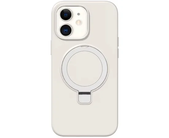 Чехол Silicone Case Full Protective NO LOGO with Ring для Apple iPhone 11 (6.1") White