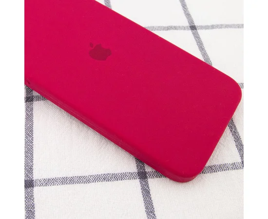 Чохол Silicone Case Square Full Camera Protective (AA) для Apple iPhone 11 (6.1 ") Червоний / Rose Red