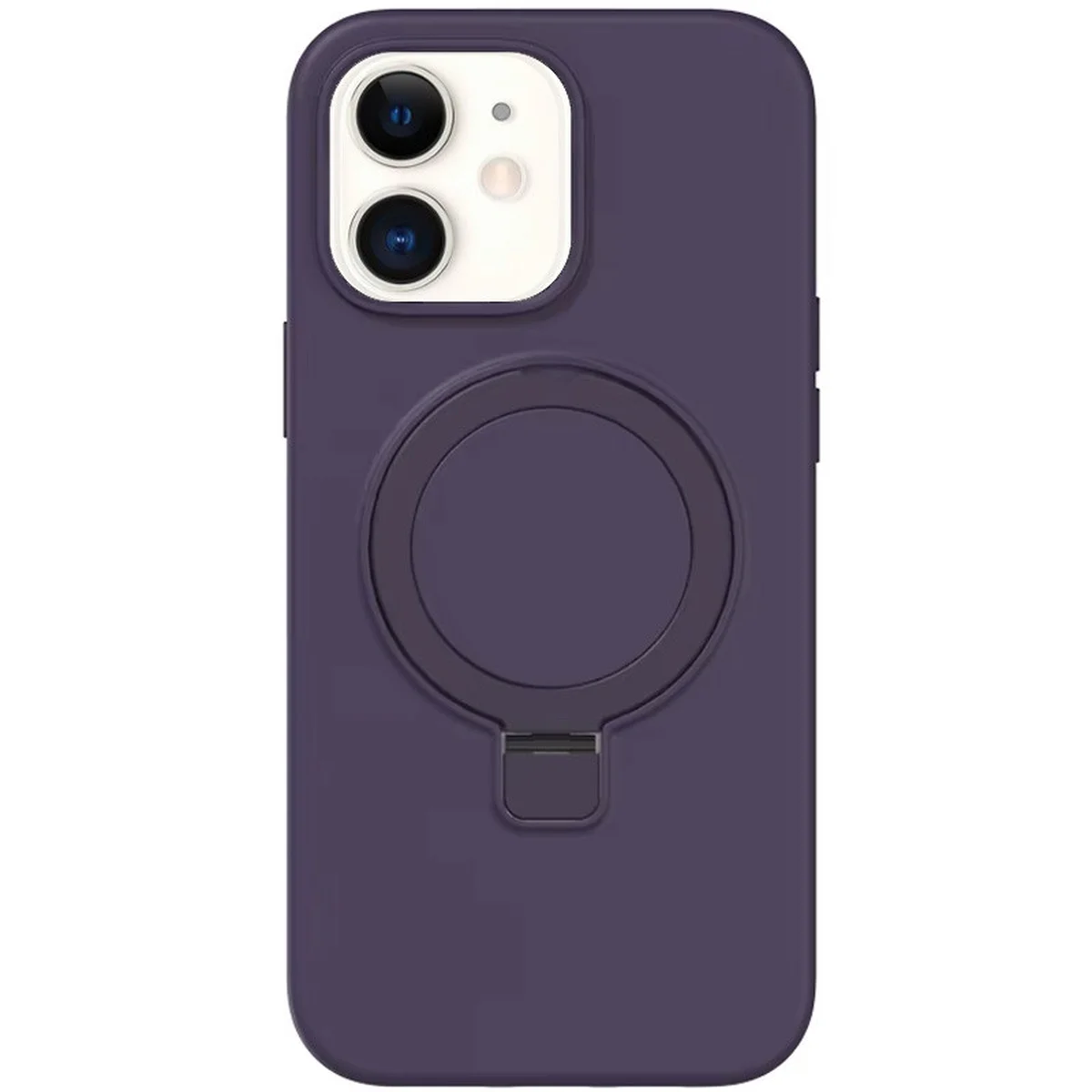 Чохол Silicone Case Full Protective NO LOGO with Ring для Apple iPhone 11 (6.1") Purple