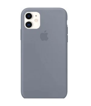 Чехол Silicone case (A) (с закрытым низом) для Apple iPhone 11 (6.1") Серый / Lavender Gray