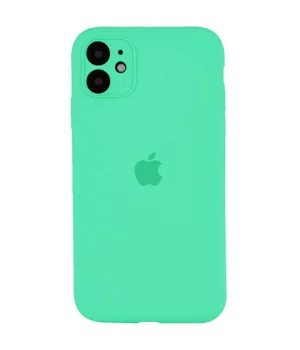 Чехол Silicone Case Square Full Camera Protective (AA) для Apple iPhone 11 (6.1") Зеленый / Spearmint