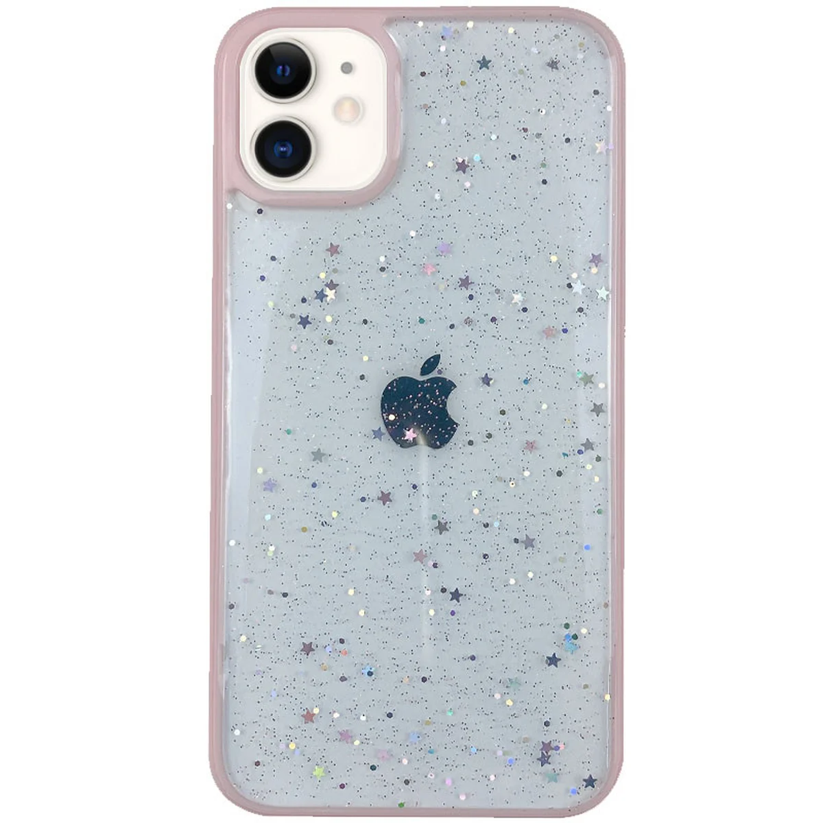 TPU + PC чохол Shiny Stars для Apple iPhone 11 (6.1 ") Рожевий