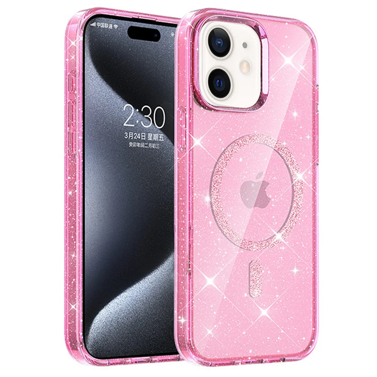 Чохол TPU Eclipse Sparkle (MagFit) для Apple iPhone 11 (6.1") Pink