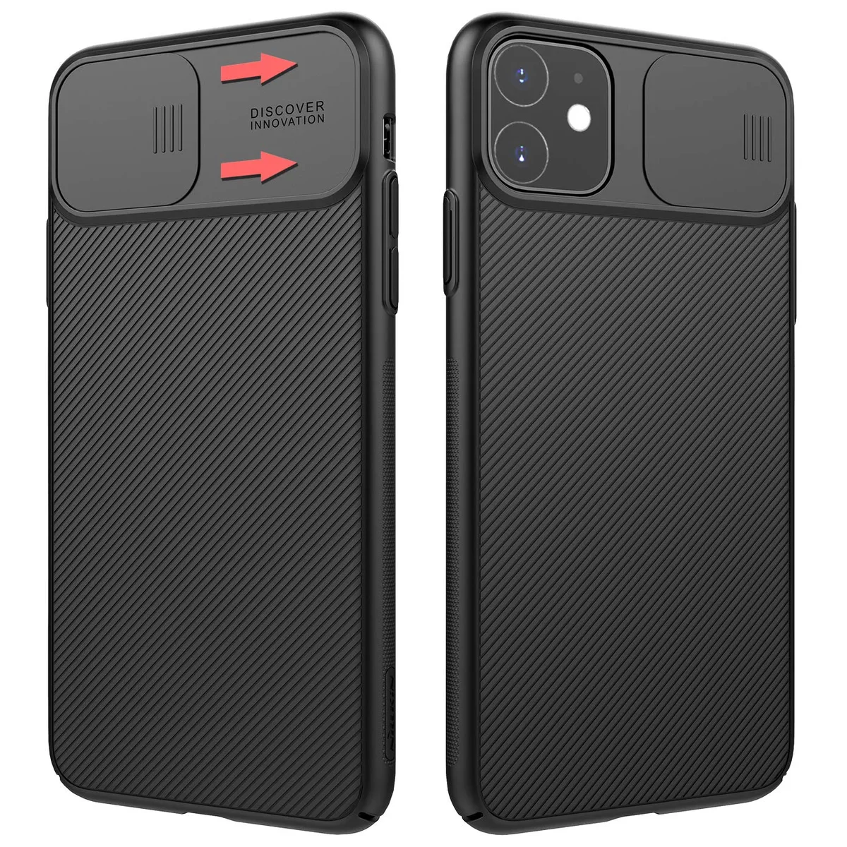 Карбонова накладка Nillkin Camshield (шторка на камеру) для Apple iPhone 11 (6.1 ") Чорний / Black