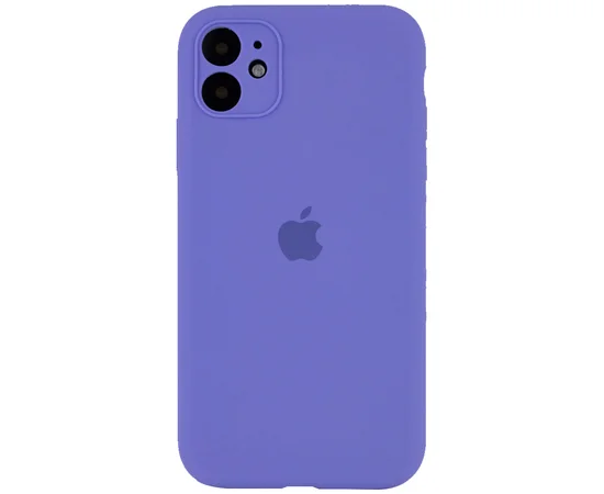 Чехол Silicone Case Full Camera Protective (АА) для Apple iPhone 11 (6.1") Сиреневый / Elegant Purple