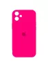 Чохол Silicone Case Square Full Camera Protective (AA) Apple iPhone 11 (6.1") Рожевий / Barbie pink