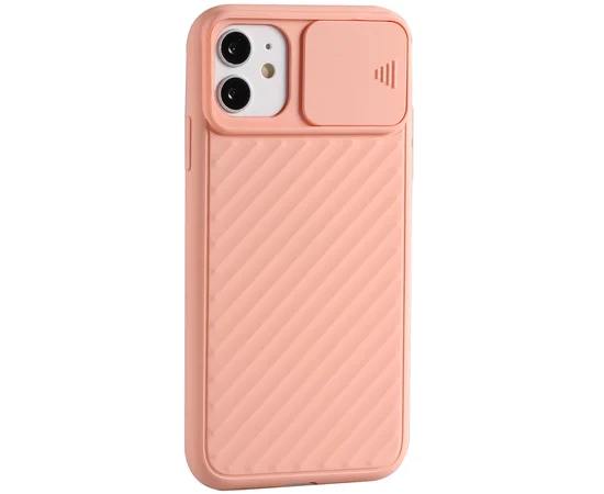 Чехол Camshield TPU со шторкой защищающей камеру для Apple iPhone 11 (6.1") Розовый / Pink Sand