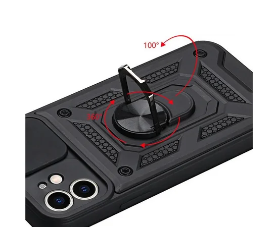 Чехол Ummi Camshield Serge Ring для Apple iPhone 11 (6.1") Черный