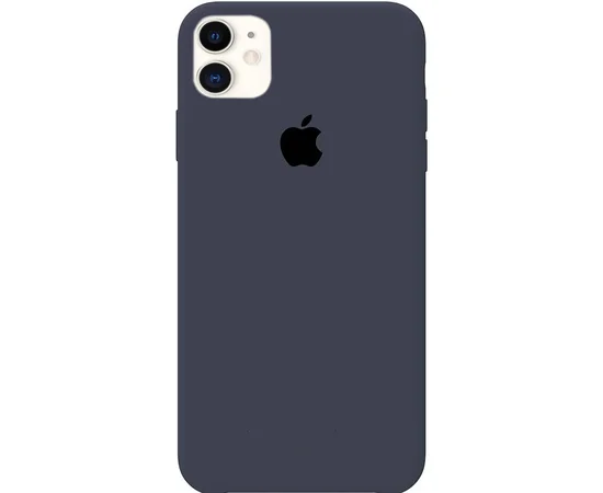 Чехол Silicone case (A) (с закрытым низом) для Apple iPhone 11 (6.1") Синий / Navy Blue