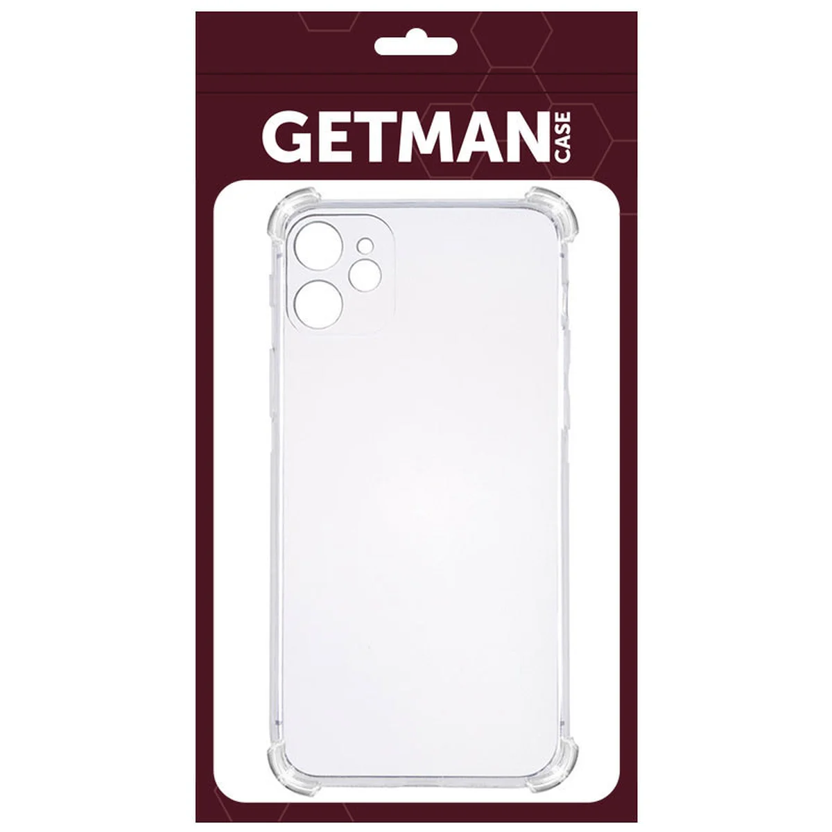 TPU чохол GETMAN Ease logo посилені кути для Apple iPhone 11 (6.1 ") Прозорий / Transparent