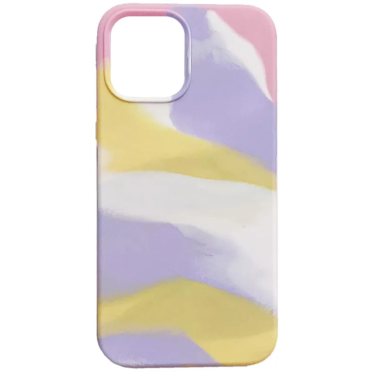 Чохол Silicone case full Aquarelle для Apple iPhone 11 (6.1") Бузково-жовтий