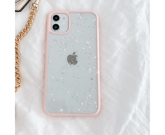 TPU+PC чехол Shiny Stars для Apple iPhone 12 mini (5.4") Розовый