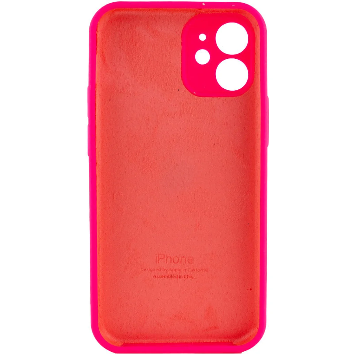 Чохол Silicone Case Full Camera Protective (AA) Apple iPhone 12 mini (5.4") Рожевий / Barbie pink