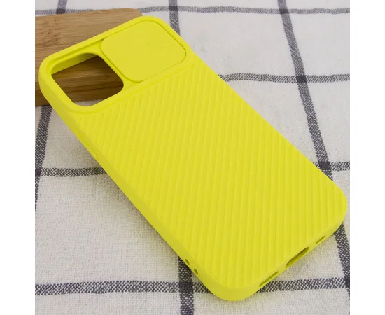 Чехол Camshield Square TPU со шторкой для камеры для Apple iPhone 12 mini (5.4") Желтый