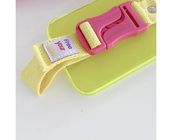 Чехол Handfree с цветным ремешком для Apple iPhone 12 mini (5.4") Желтый