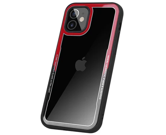 TPU+PC чехол G-Case Shock Crystal для Apple iPhone 12 mini (5.4") Черный / Красный