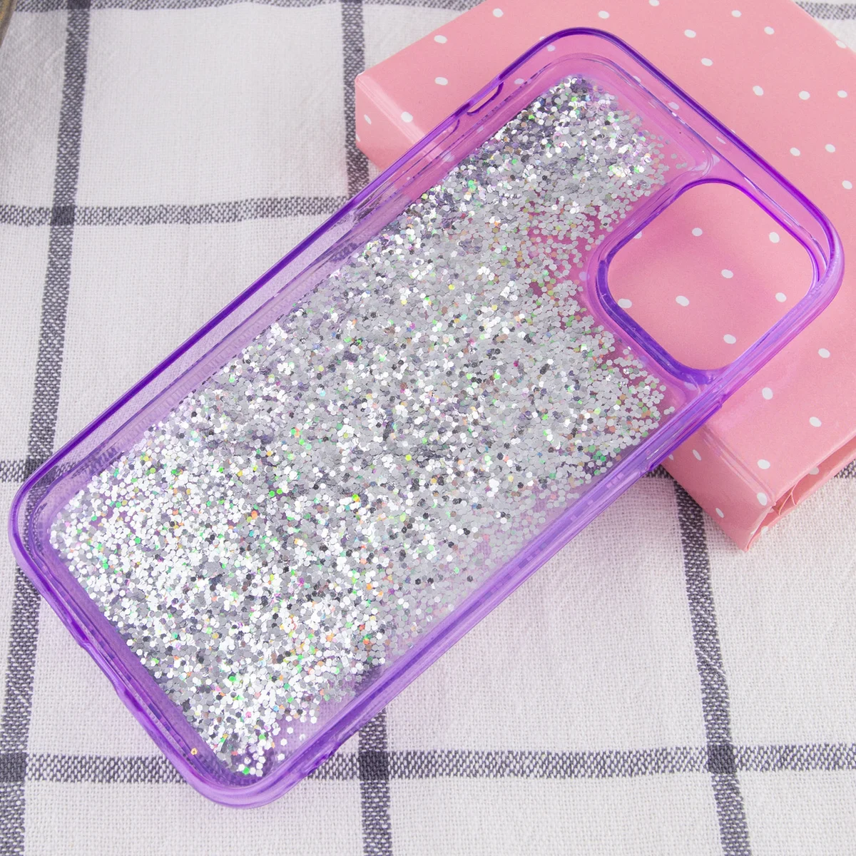 TPU + PC чохол Sparkle (glitter) для Apple iPhone 12 mini (5.4 ") Фіолетовий